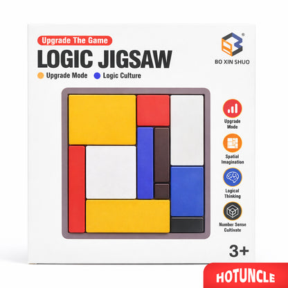 88 Challenges IQ Puzzle Game – Brain Teaser Block Puzzle for Kids & Adults, Montessori Logic Toy