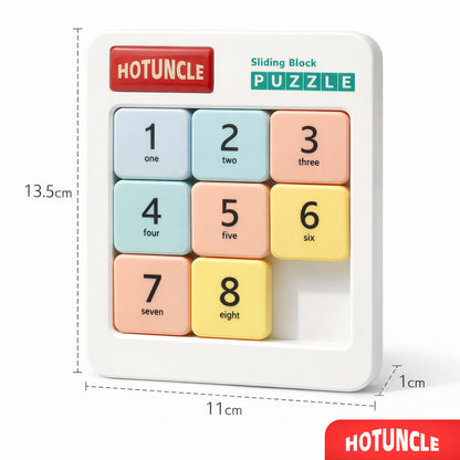 HOTUNCLE Sliding Number Puzzle – Brain Teaser for Adults & Kids, Stress Relief & Focus Training Game