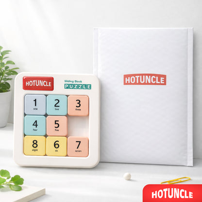 HOTUNCLE Sliding Number Puzzle – Brain Teaser for Adults & Kids, Stress Relief & Focus Training Game