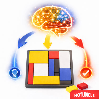 88 Challenges IQ Puzzle Game – Brain Teaser Block Puzzle for Kids & Adults, Montessori Logic Toy