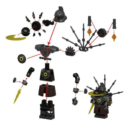 Lego Skibidi Toilet Titan Sinister Clockman Super Figure