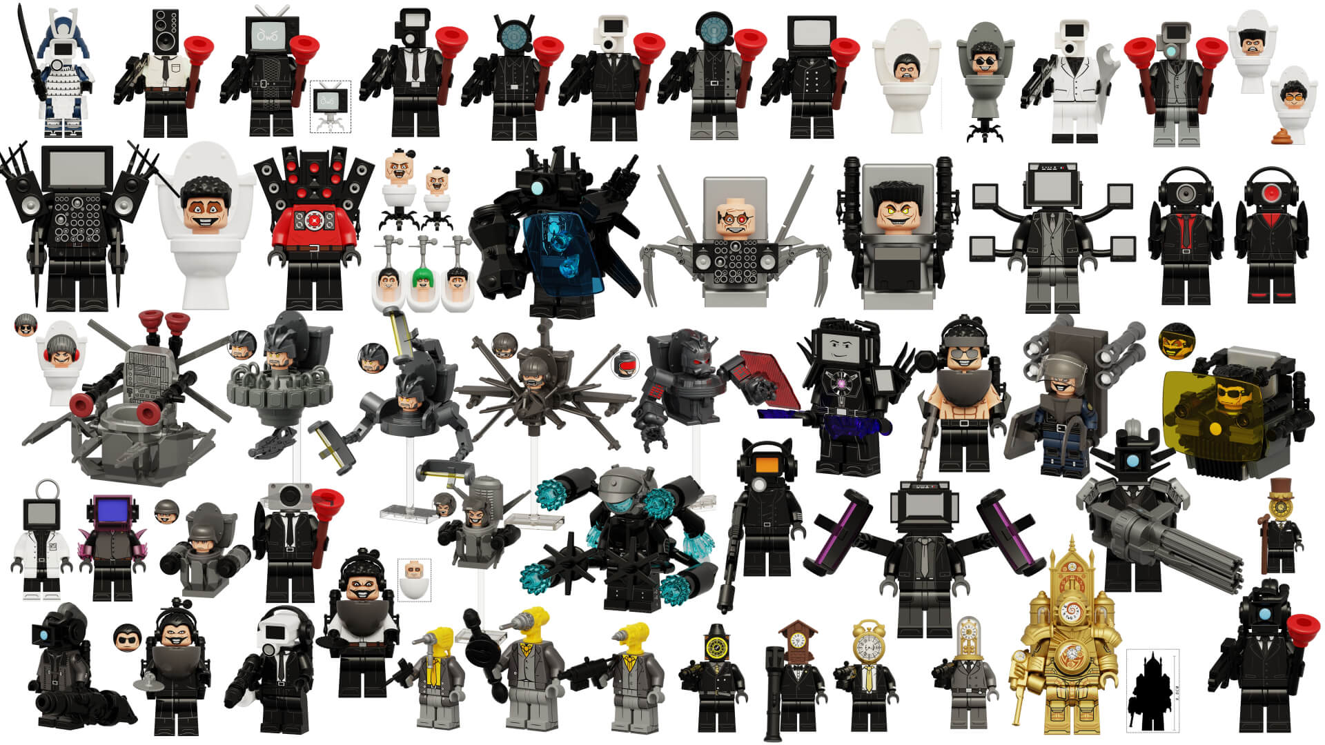 トルストイ HotuncleBricks | Skibidi Toilet Minifigures & LEGO Compatible