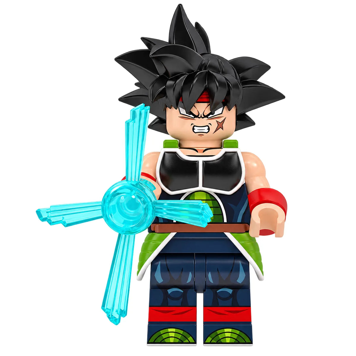 Dragon Ball Bardock brick minifigure on white background