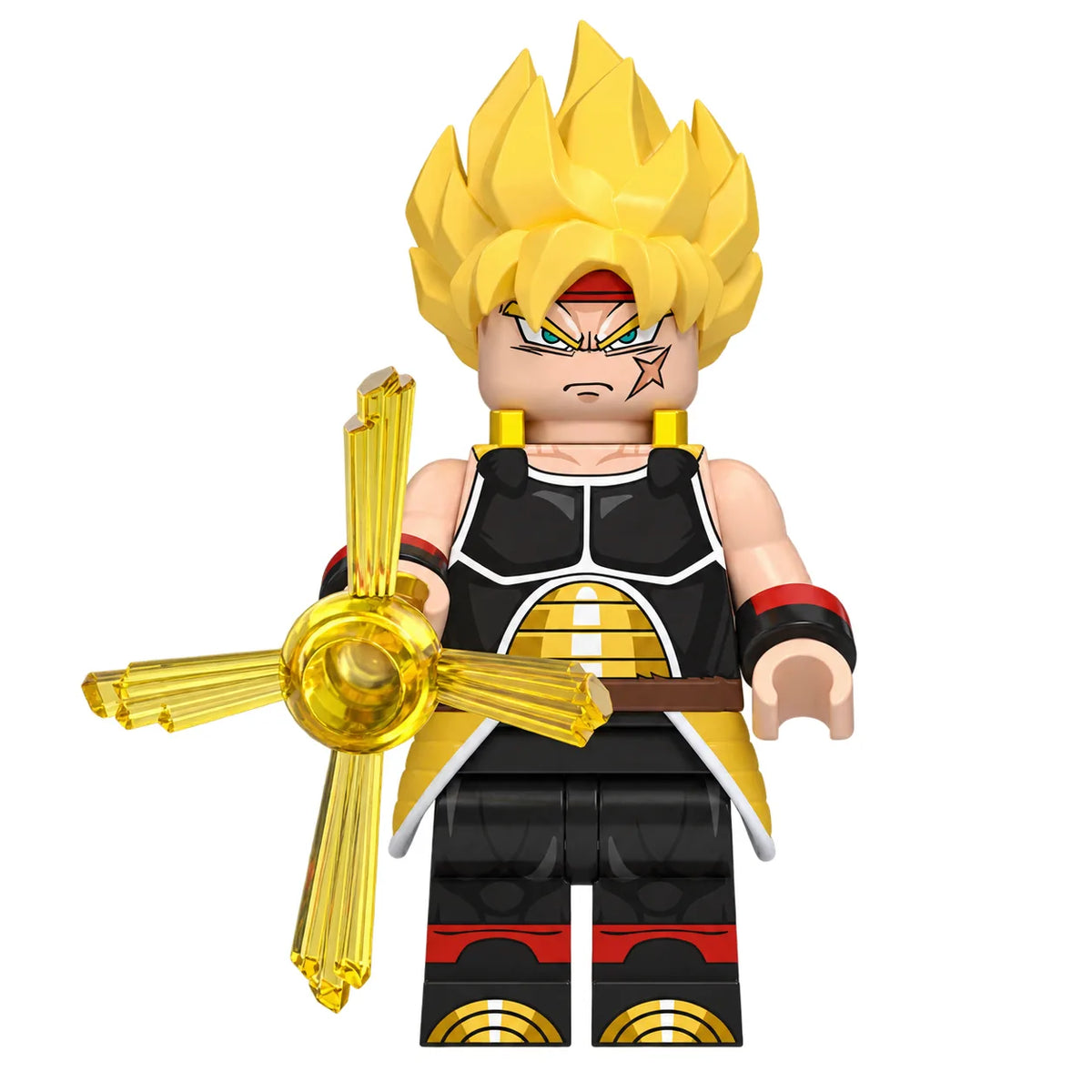 Dragon Ball Bardock brick minifigure on white background