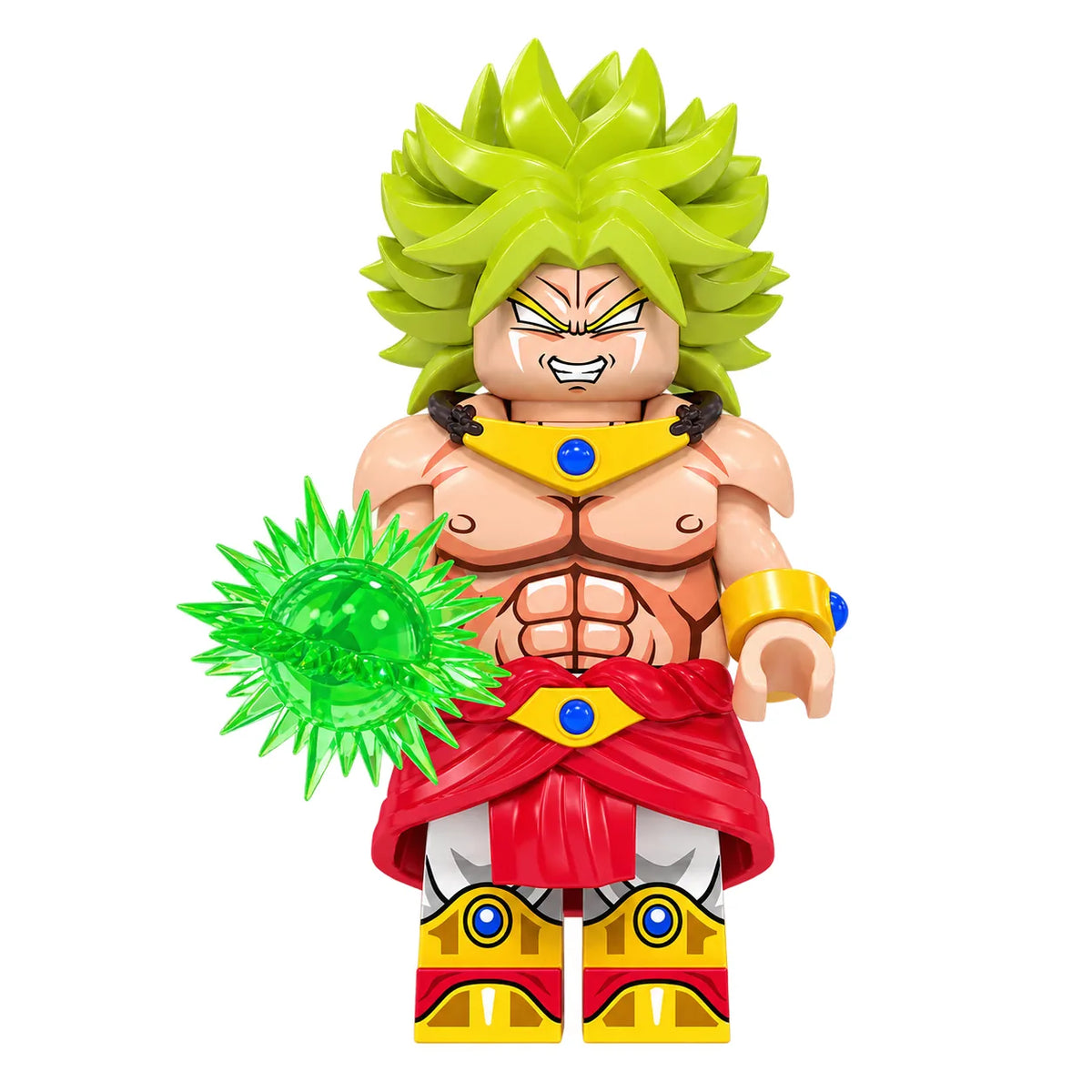 Dragon Ball Broly brick minifigure on white background