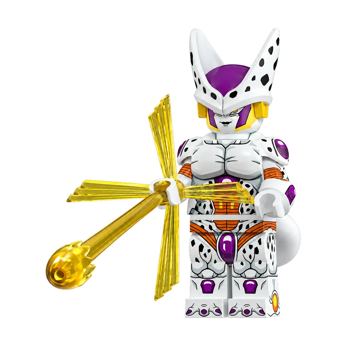 Dragon Ball Frieza Cell Fusion brick minifigure on white background