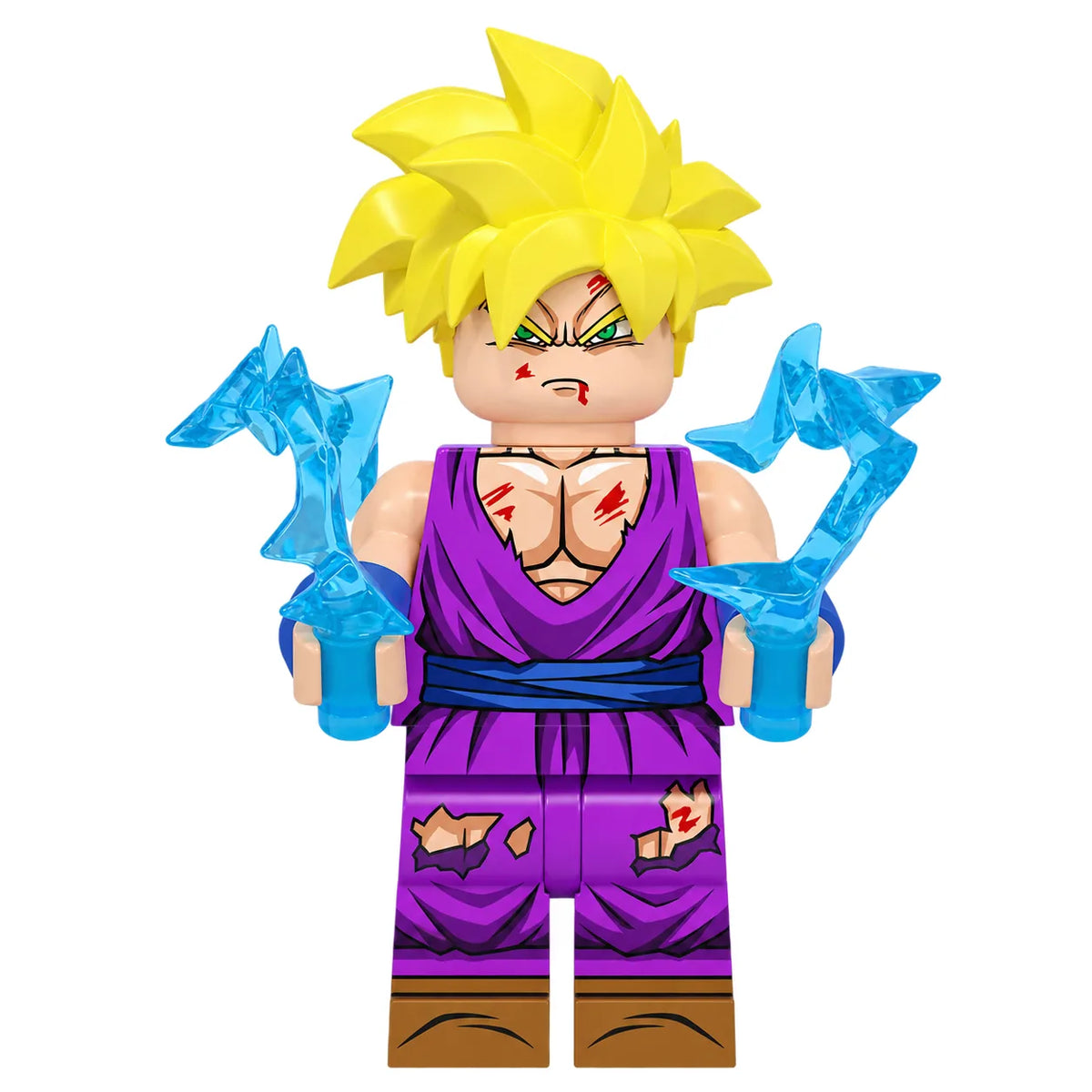 Dragon Ball Gohan brick minifigure on white background