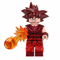 Dragon Ball Goku Kaioken brick minifigure on white background