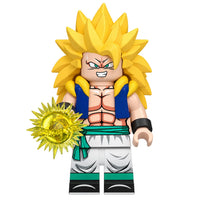 Dragon Ball Gotenks brick minifigure on white background