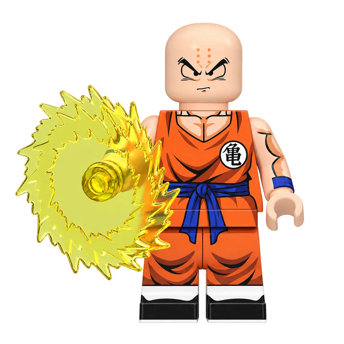Dragon Ball Krillin brick minifigure on white background