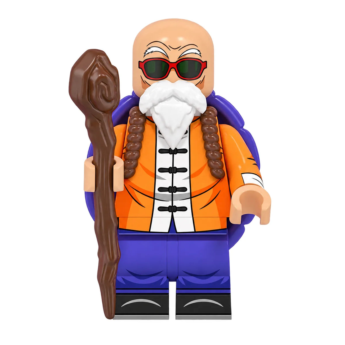 Dragon Ball Master Roshi brick minifigure on white background