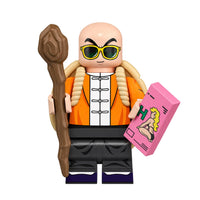 Dragon Ball Master Roshi brick minifigure on white background