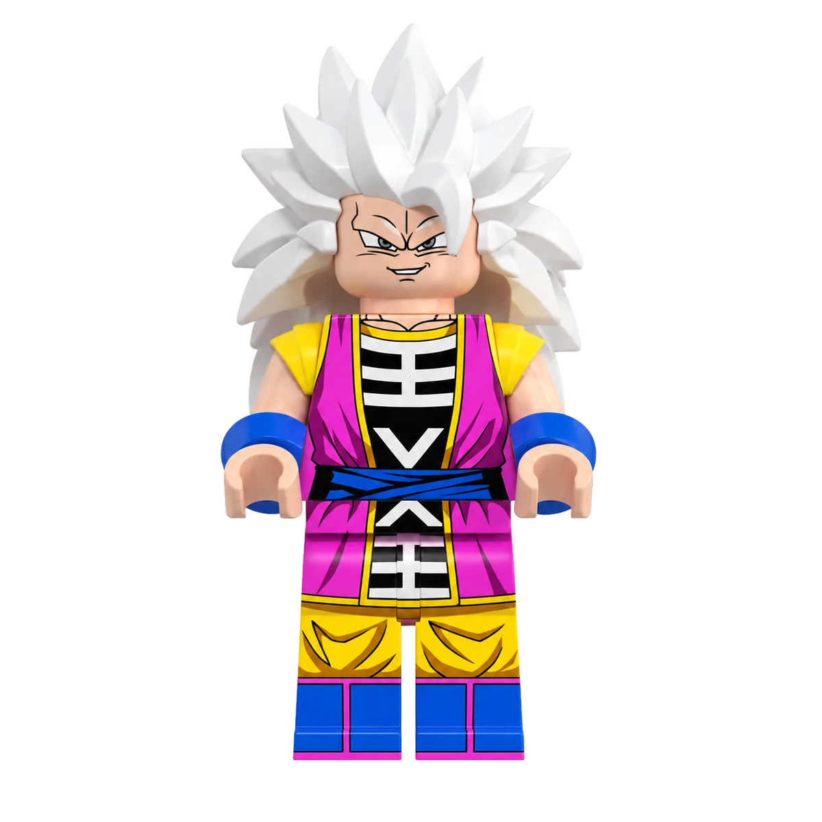 Dragon Ball Omni-King Goku brick minifigure with transparent background