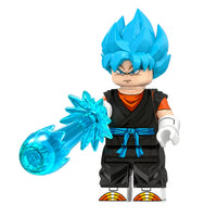 Dragon Ball Super Saiyan Blue Vegeta brick minifigure on white background