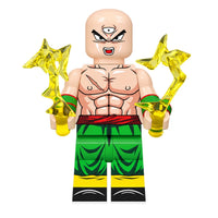 Dragon Ball Tien Shinhan brick minifigure on white background