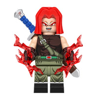 Dragon Ball Trunks brick minifigure on white background