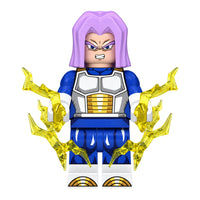 Dragon Ball Trunks brick minifigure on white background