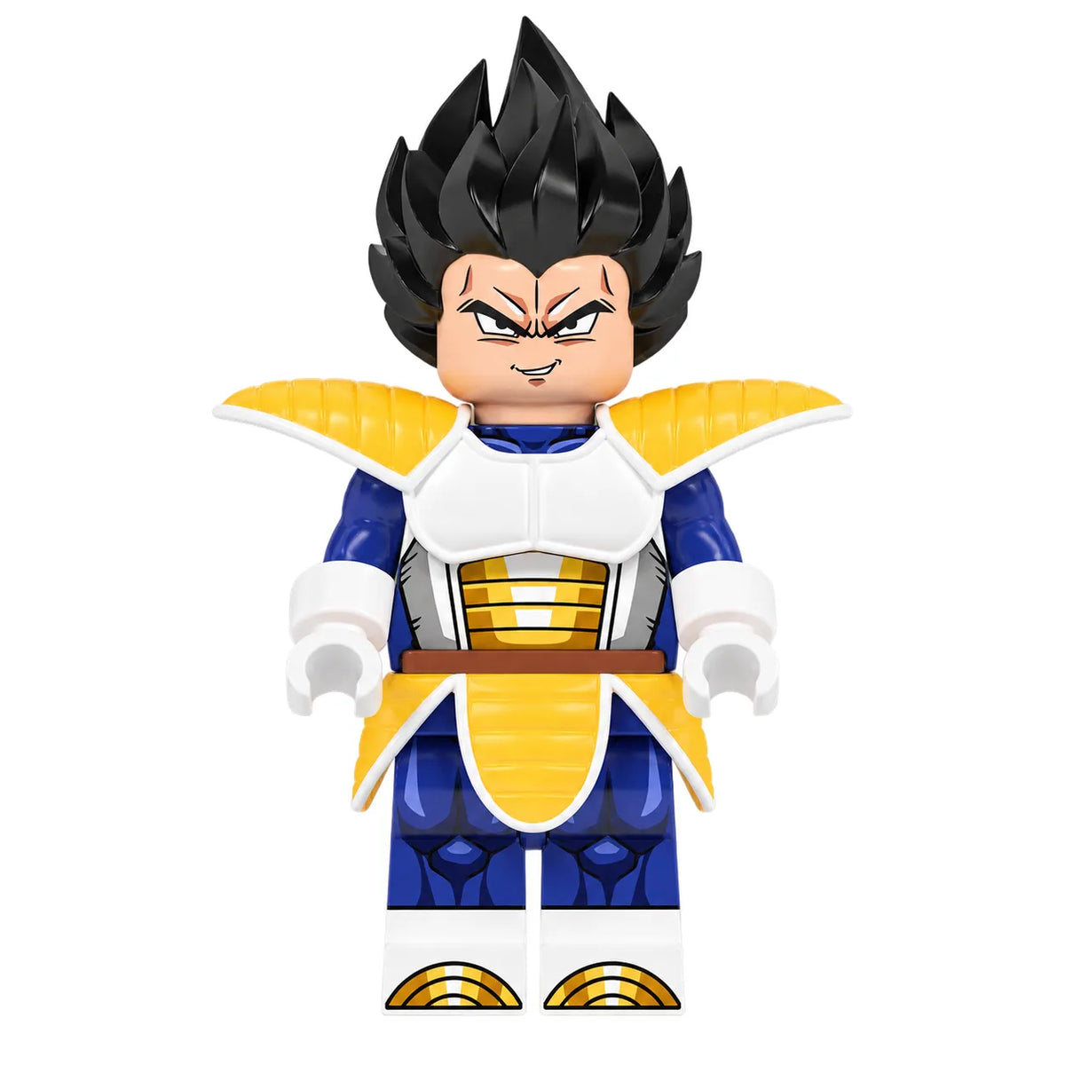 Dragon Ball Vegeta brick minifigure on white background