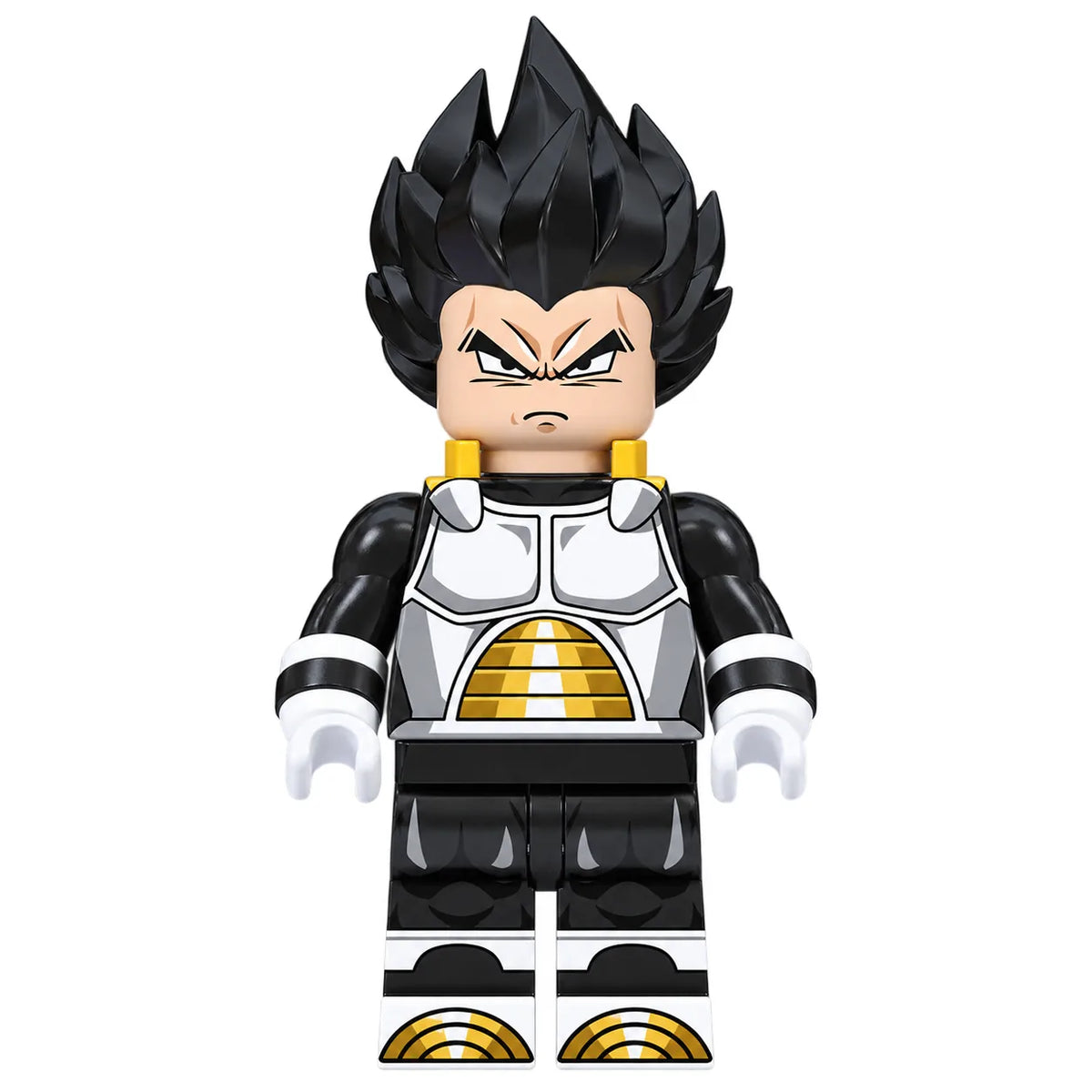 Dragon Ball Vegeta brick minifigure on white background