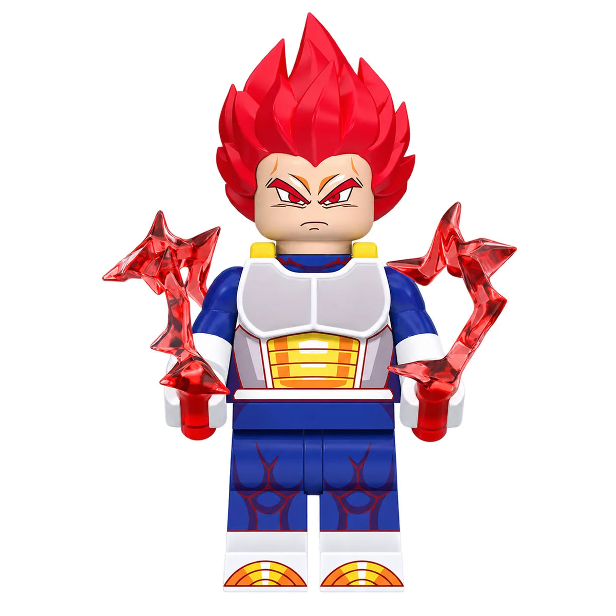 Dragon Ball Vegeta brick minifigure on white background