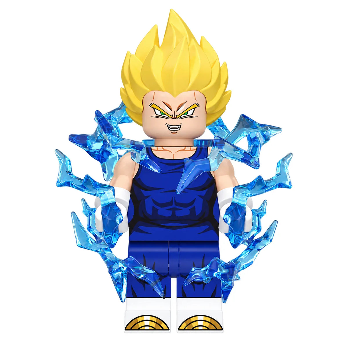 Dragon Ball Vegeta brick minifigure on white background