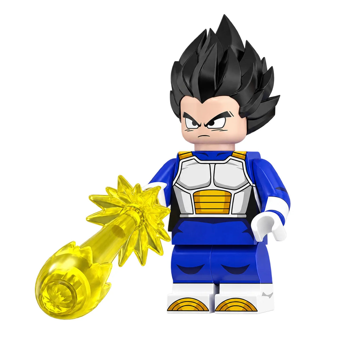 Dragon Ball Vegeta brick minifigure on white background