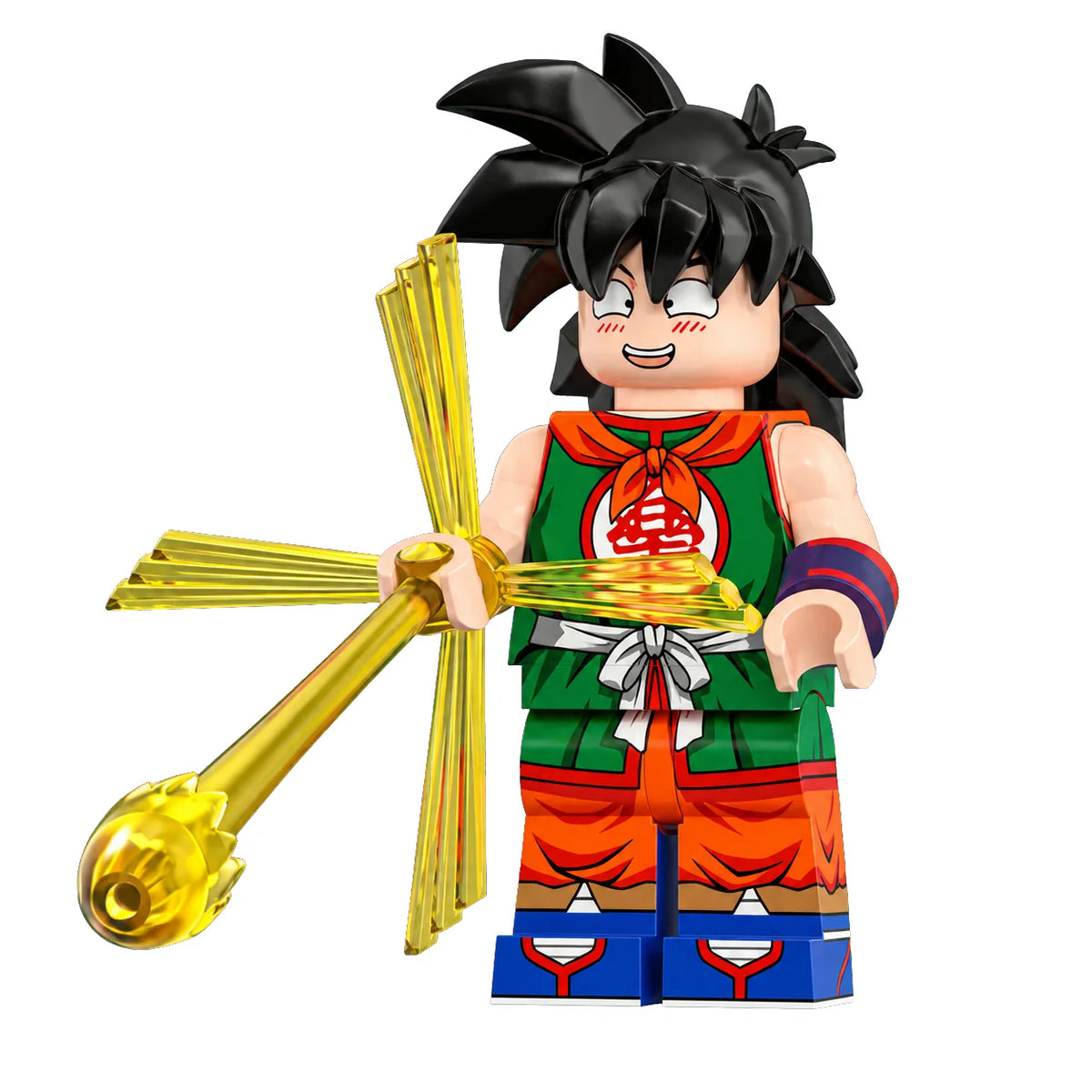 Dragon Ball Yamcha brick minifigure on white background