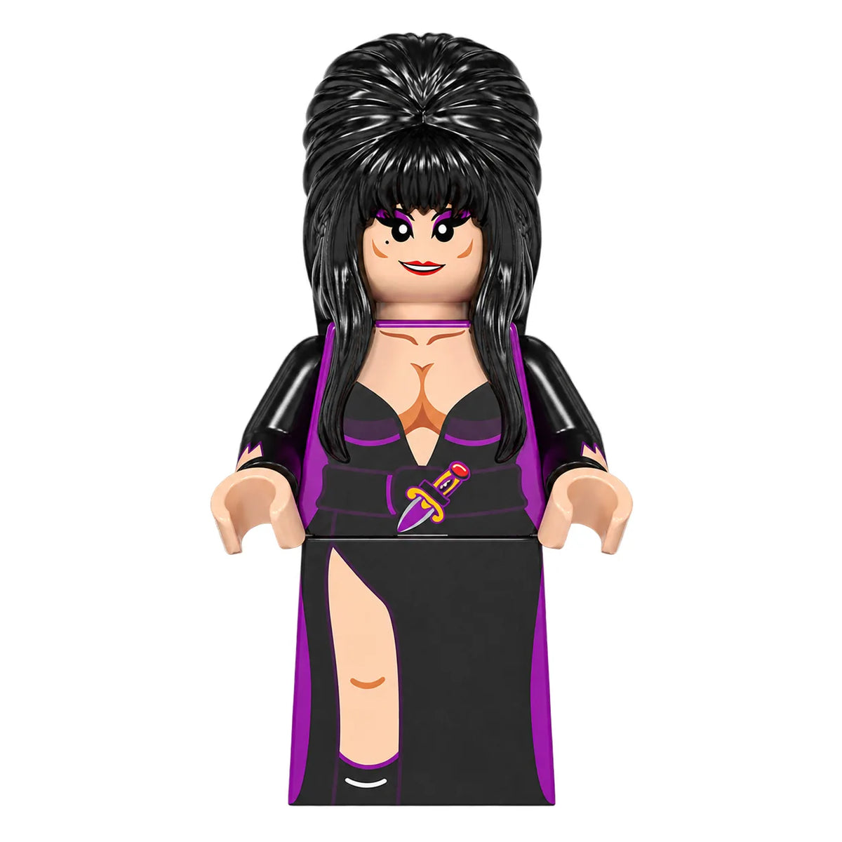 Festival Elvira brick minifigure on white background