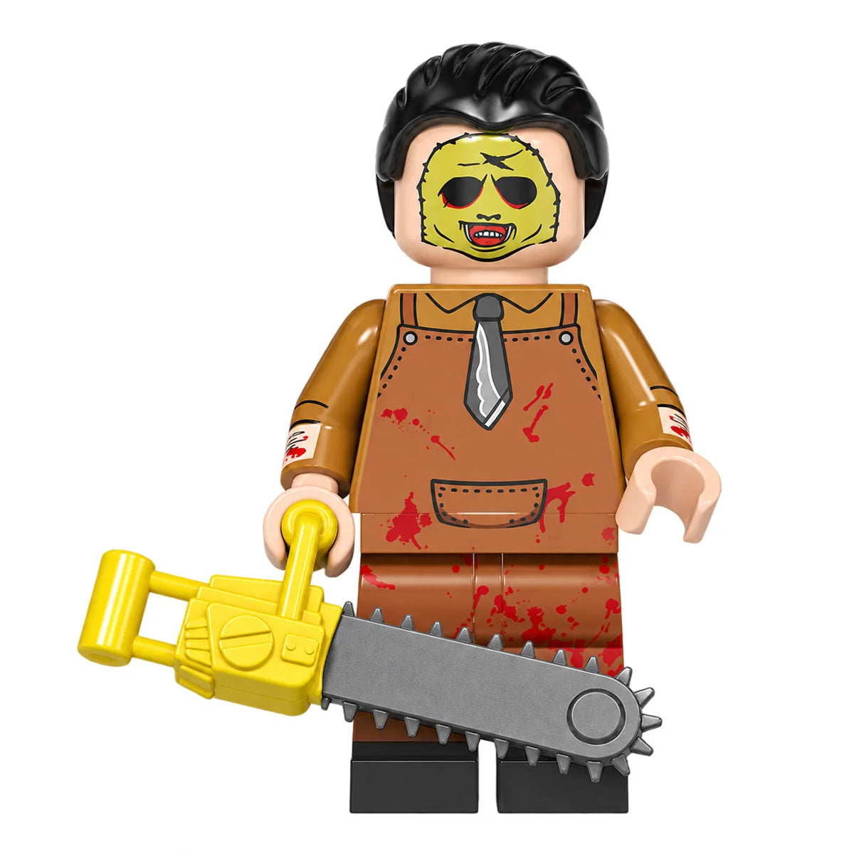 Festival Leatherface brick minifigure on white background