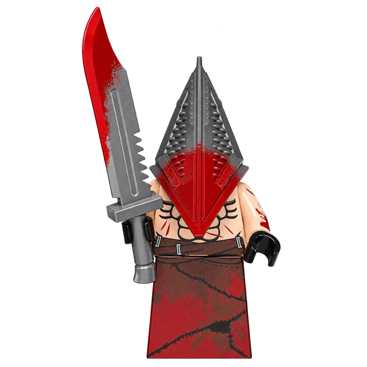 Festival Pyramid Head brick minifigure on white background