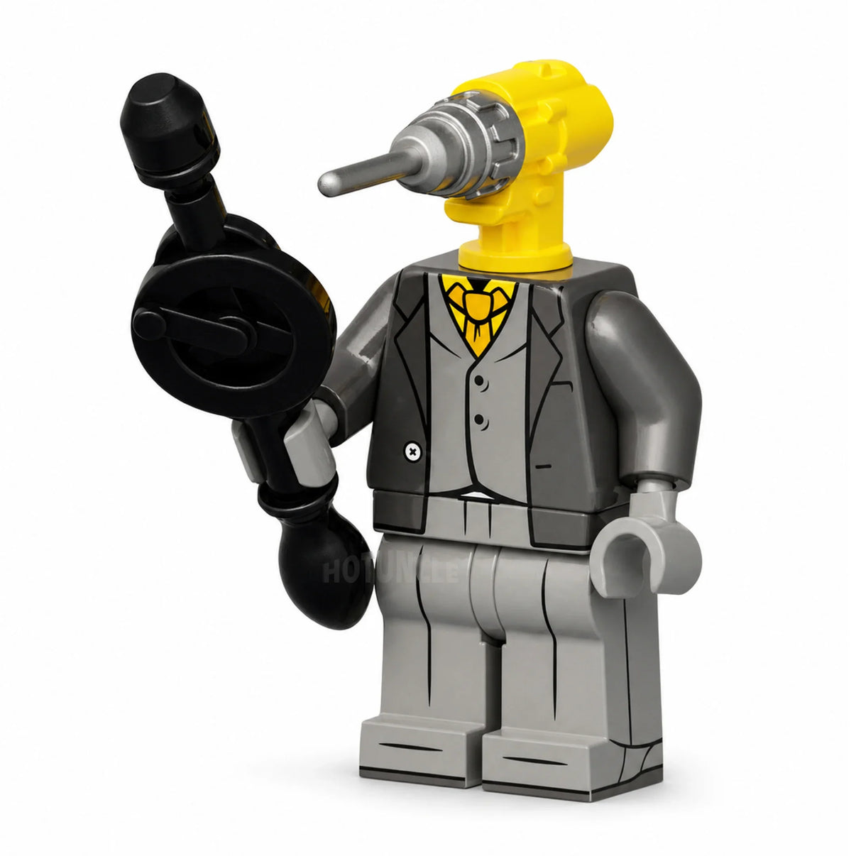 Drillman Skibidi Toilet compatible brick minifigure
