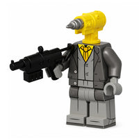Drillman Skibidi Toilet compatible brick minifigure