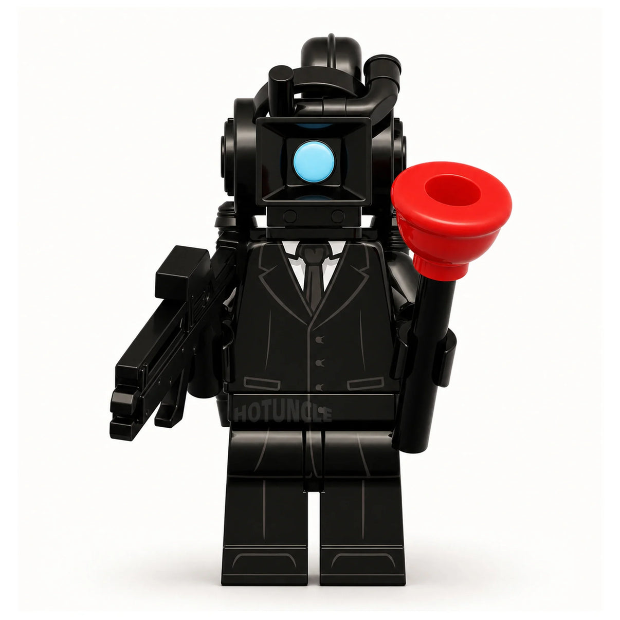 Flat Cap Large Cameraman Skibidi Toilet compatible brick minifigure