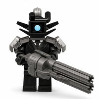 Large Cameraman 3.0 Skibidi Toilet compatible brick minifigure