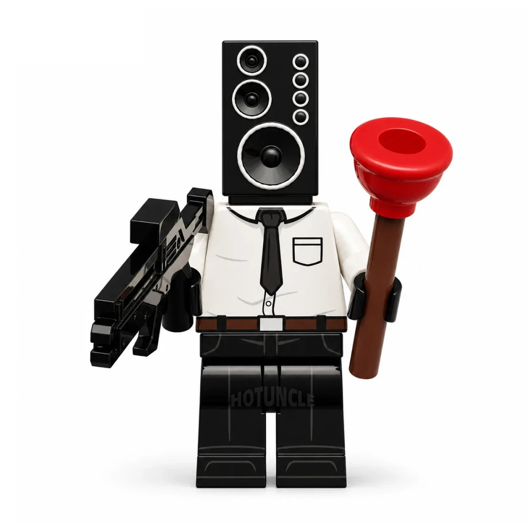 Large Speakerman Skibidi Toilet compatible brick minifigure