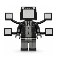 Large TV Man Skibidi Toilet compatible brick minifigure