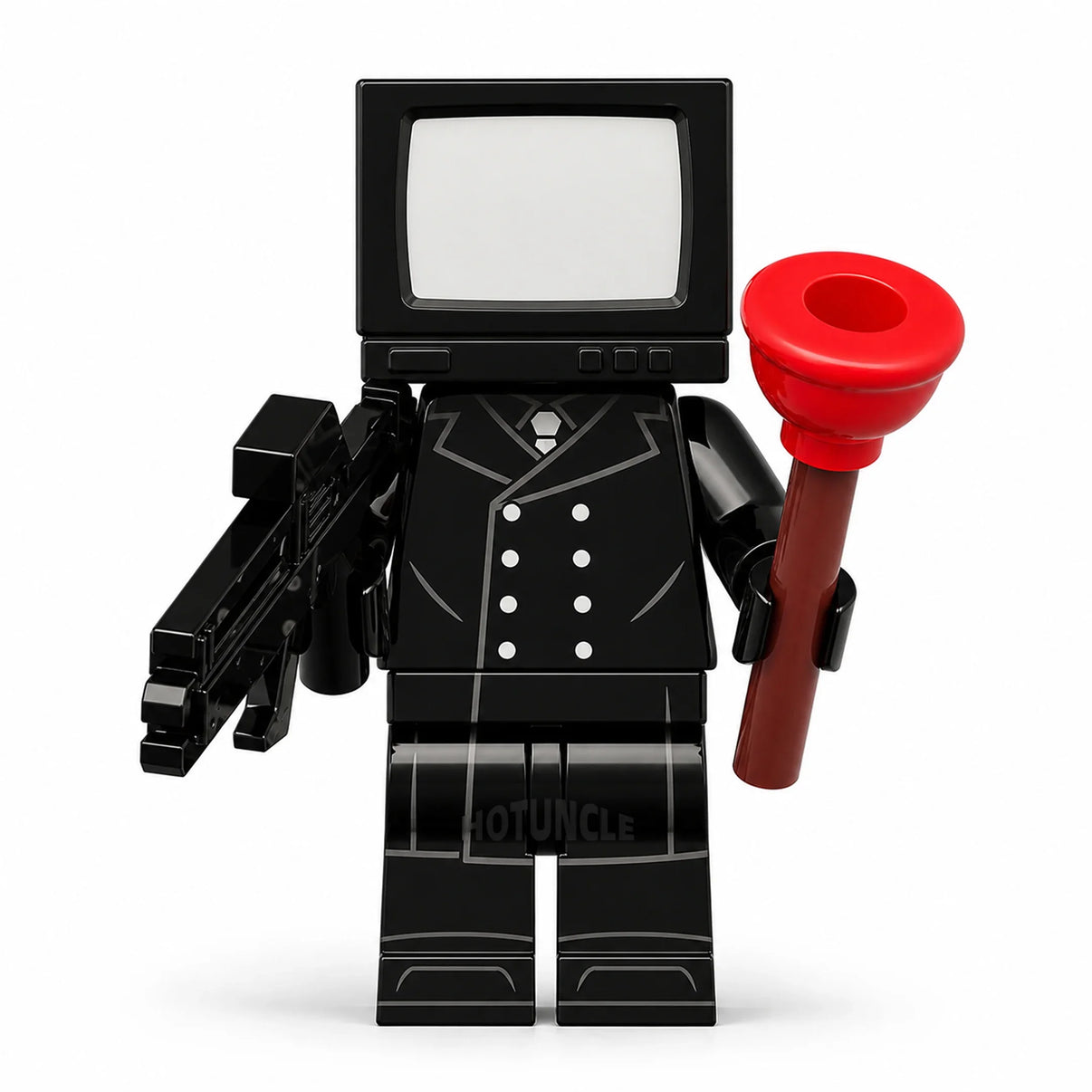 Normal TV Man Skibidi Toilet compatible brick minifigure