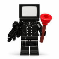 Normal TV Man Skibidi Toilet compatible brick minifigure