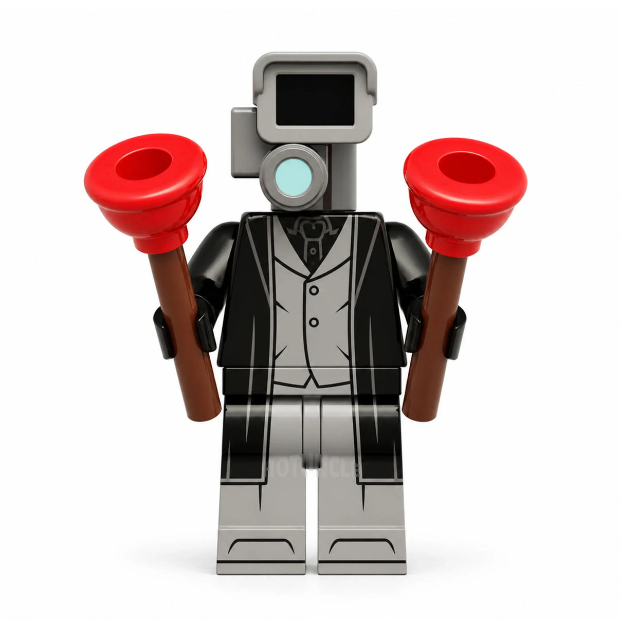 Plungerman Skibidi Toilet compatible brick minifigure