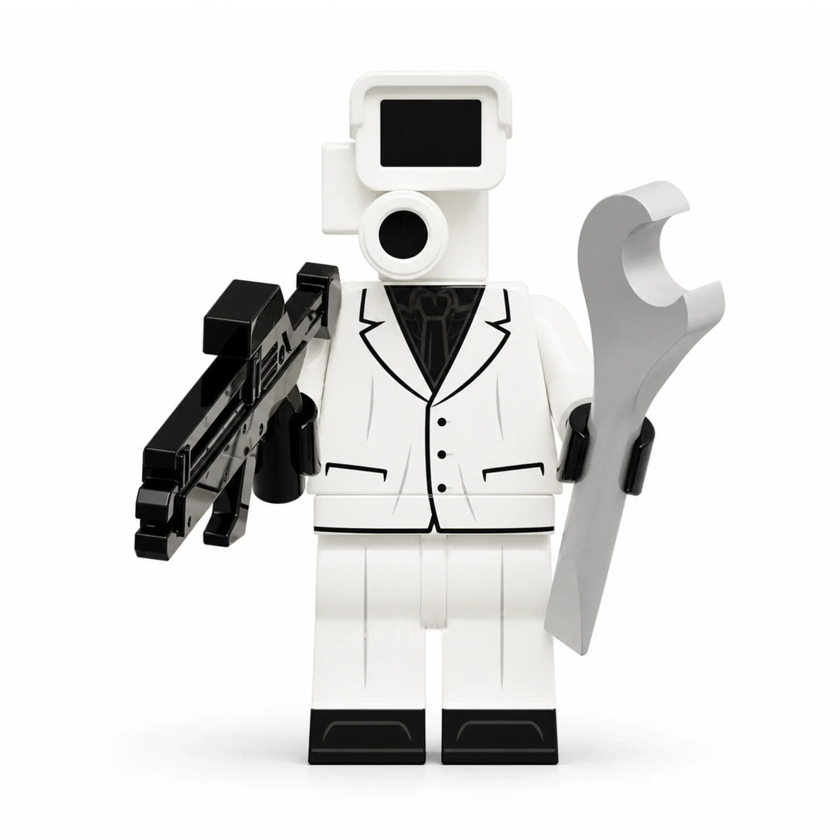 Scientist Cameraman Skibidi Toilet compatible brick minifigure