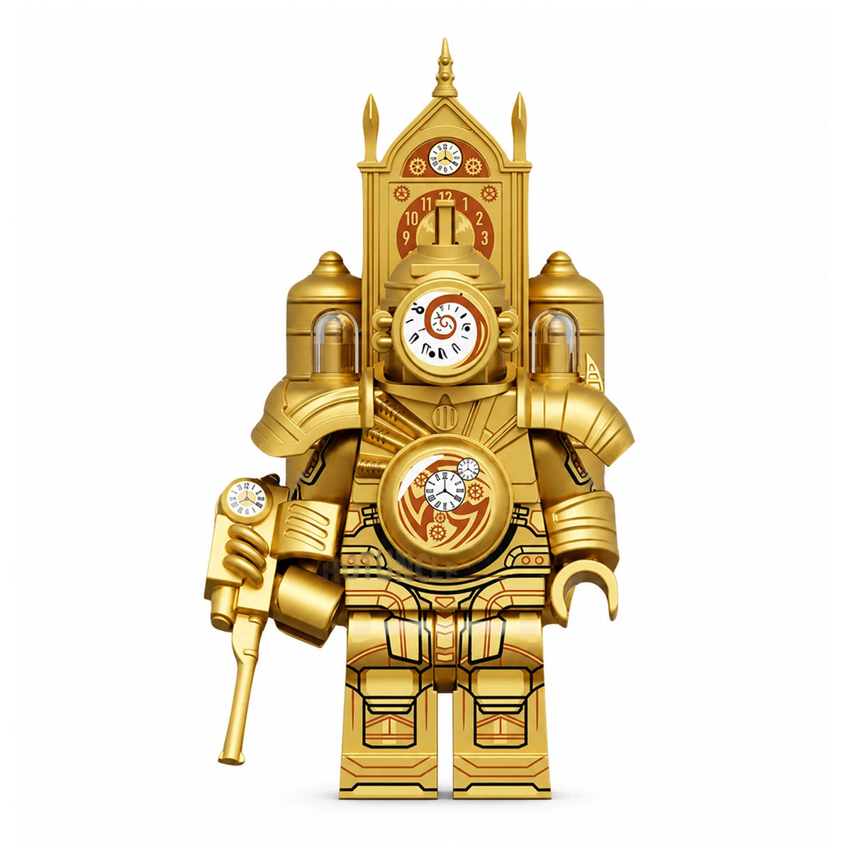 Titan Clockman 1.0 Skibidi Toilet compatible brick minifigure