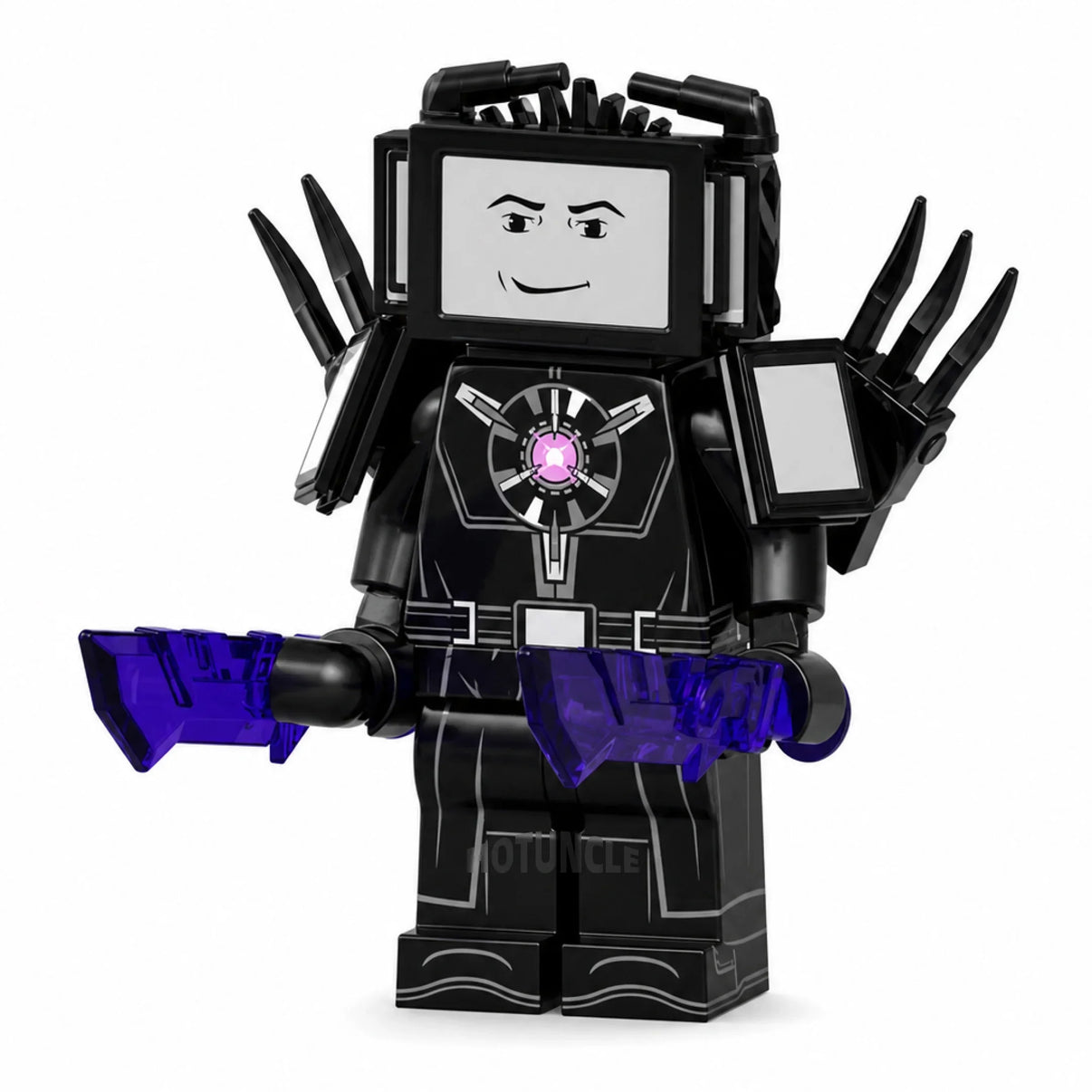 Upgraded Titan TV Man Skibidi Toilet compatible brick minifigure