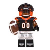 Sports Cincinnati Bengals brick minifigure on white background