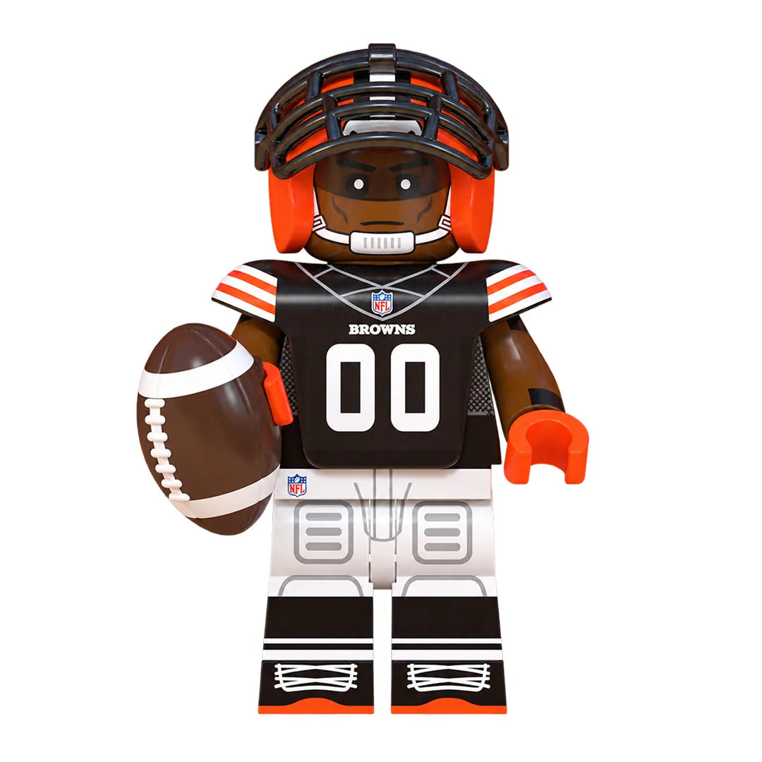 Sports Cleveland Browns brick minifigure on white background