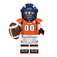 Sports Denver Broncos brick minifigure on white background