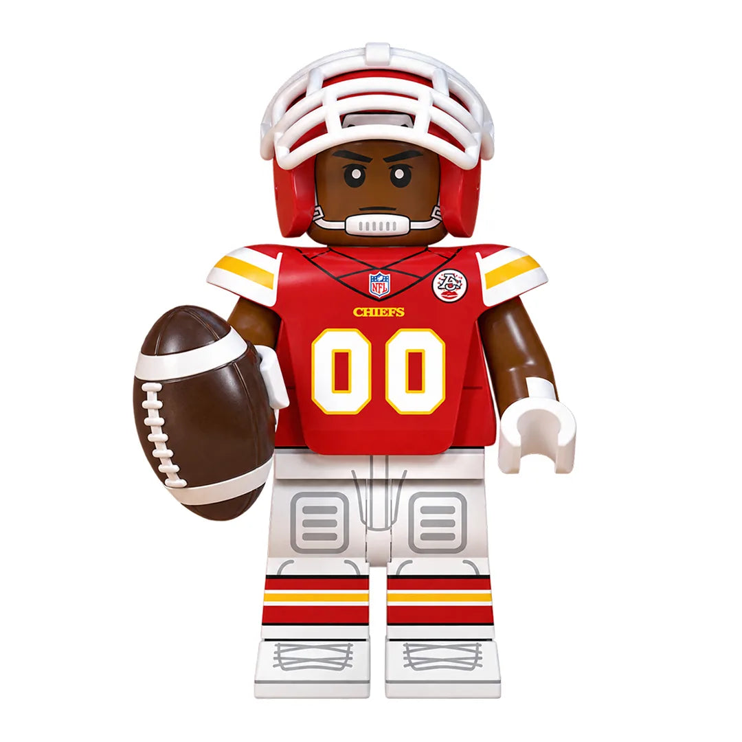 Sports Kansas City Chiefs brick minifigure on white background