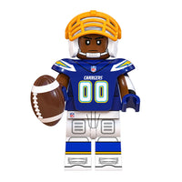 Sports Los Angeles Chargers brick minifigure on white background