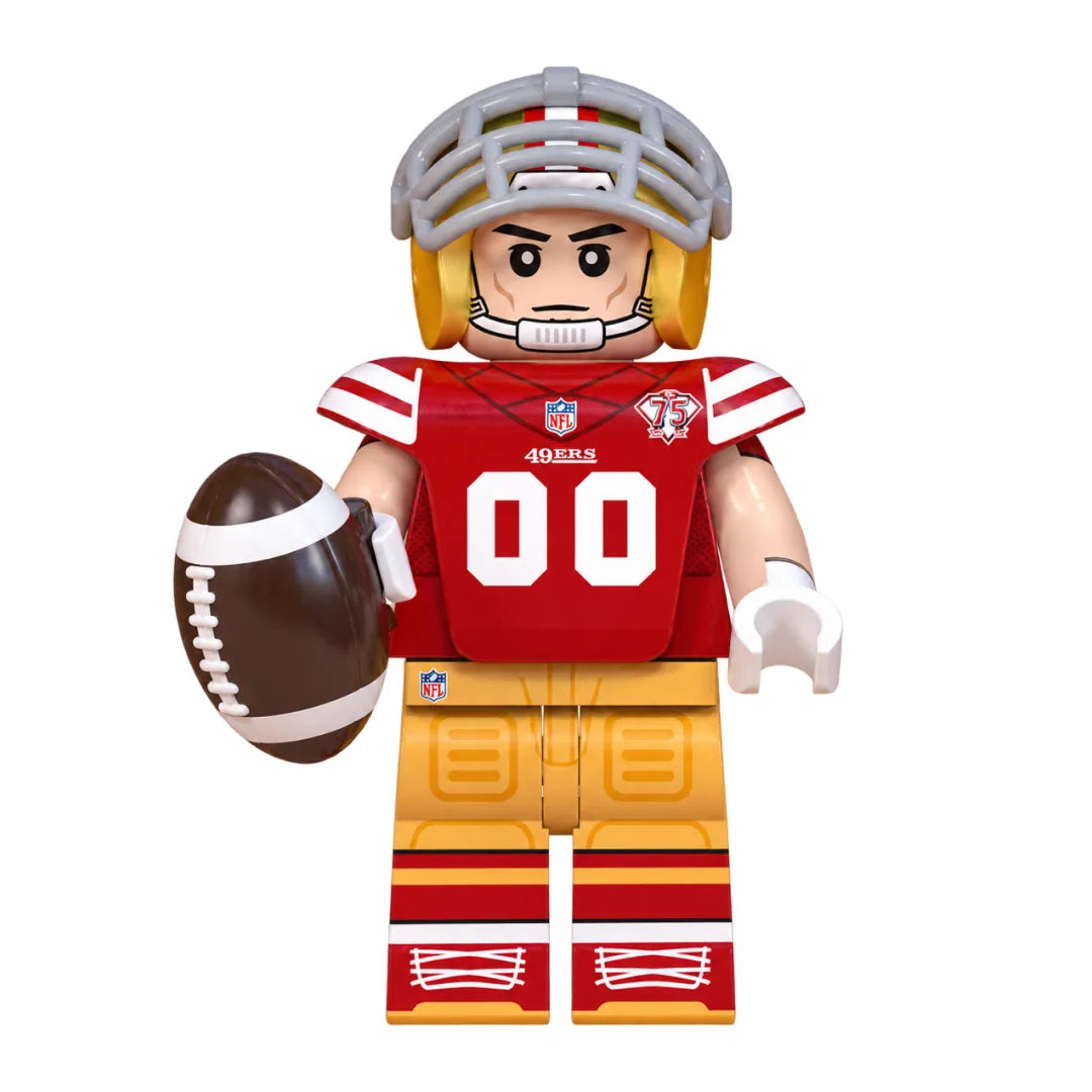 Sports San Francisco 49ers brick minifigure on white background