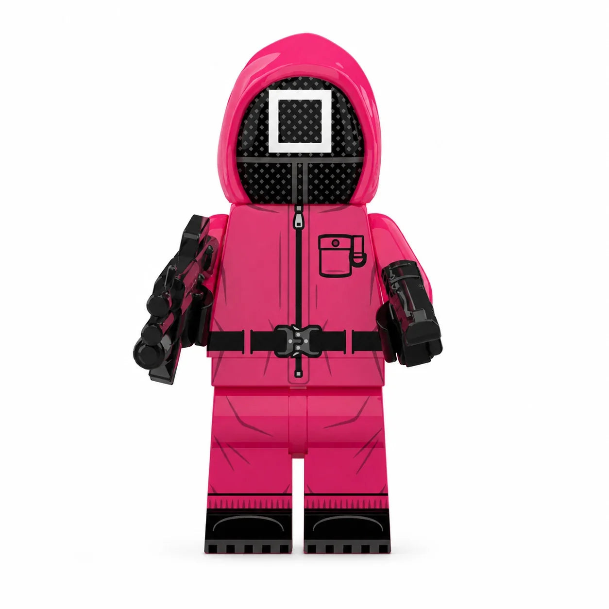 Squid Game Square Manager brick minifigure on white background