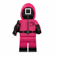Squid Game Square Manager brick minifigure on white background